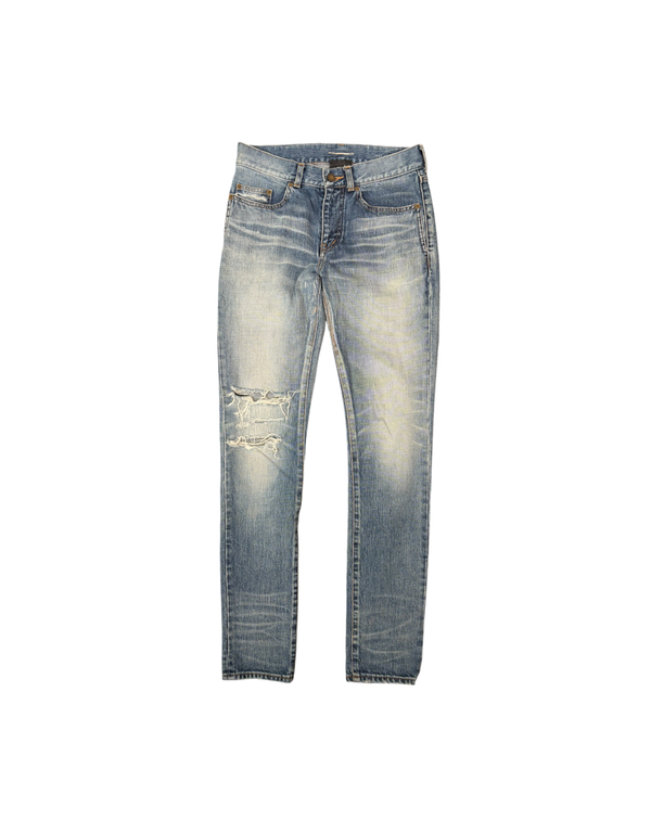 SS15 By Hedi Slimane D02 Repaired Knee Denim