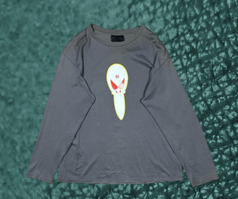 AW00 Melting Pot Skull Graphic Grey Undercover