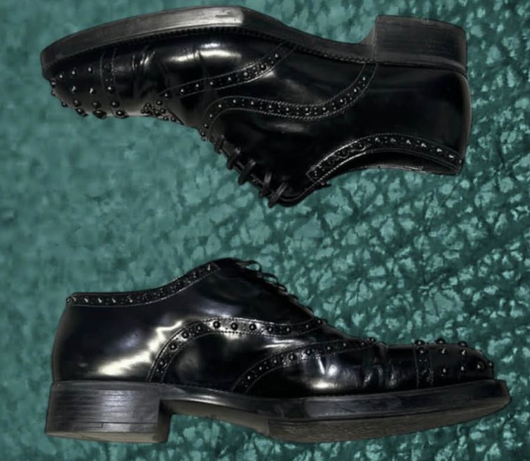 FW09 Studded Leather Spike Derbys Miu Miu