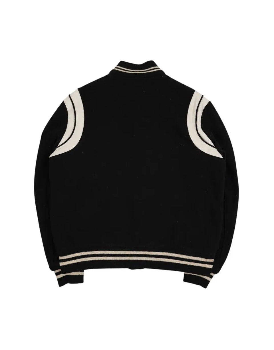Saint Laurent FW15 FW15 Teddy Jacket Black White JK1075126