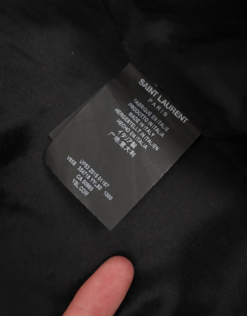 Saint Laurent FW15 FW15 Teddy Jacket Black White JK1075126