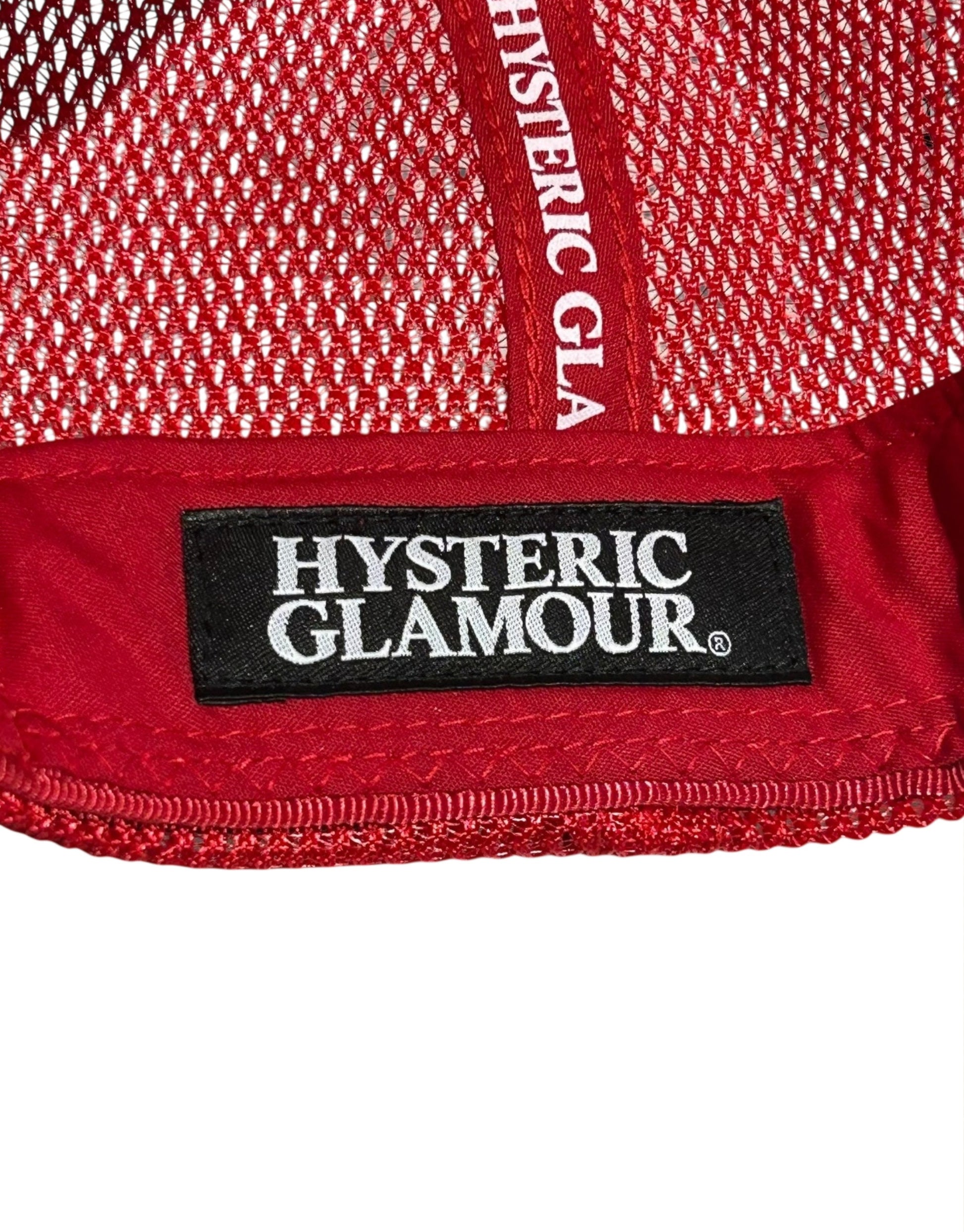 "Hell" Trucker Cap White Red Hysteric Glamour