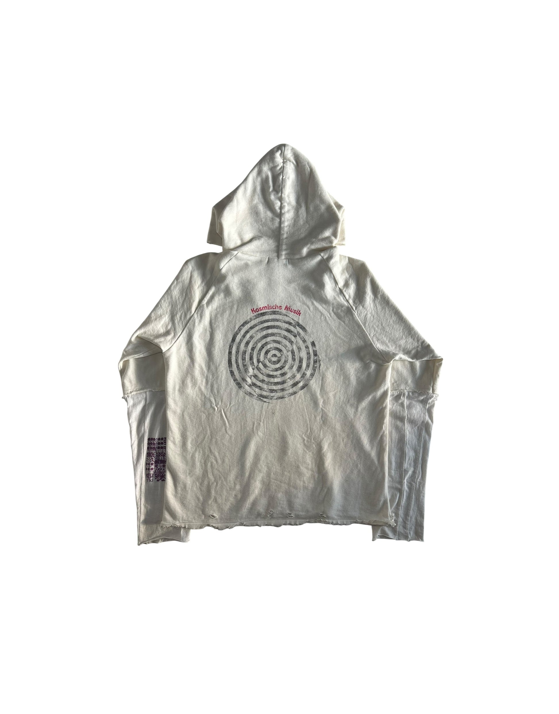 SS06 Wahnfrieden Distressed Hoodie White Undercover
