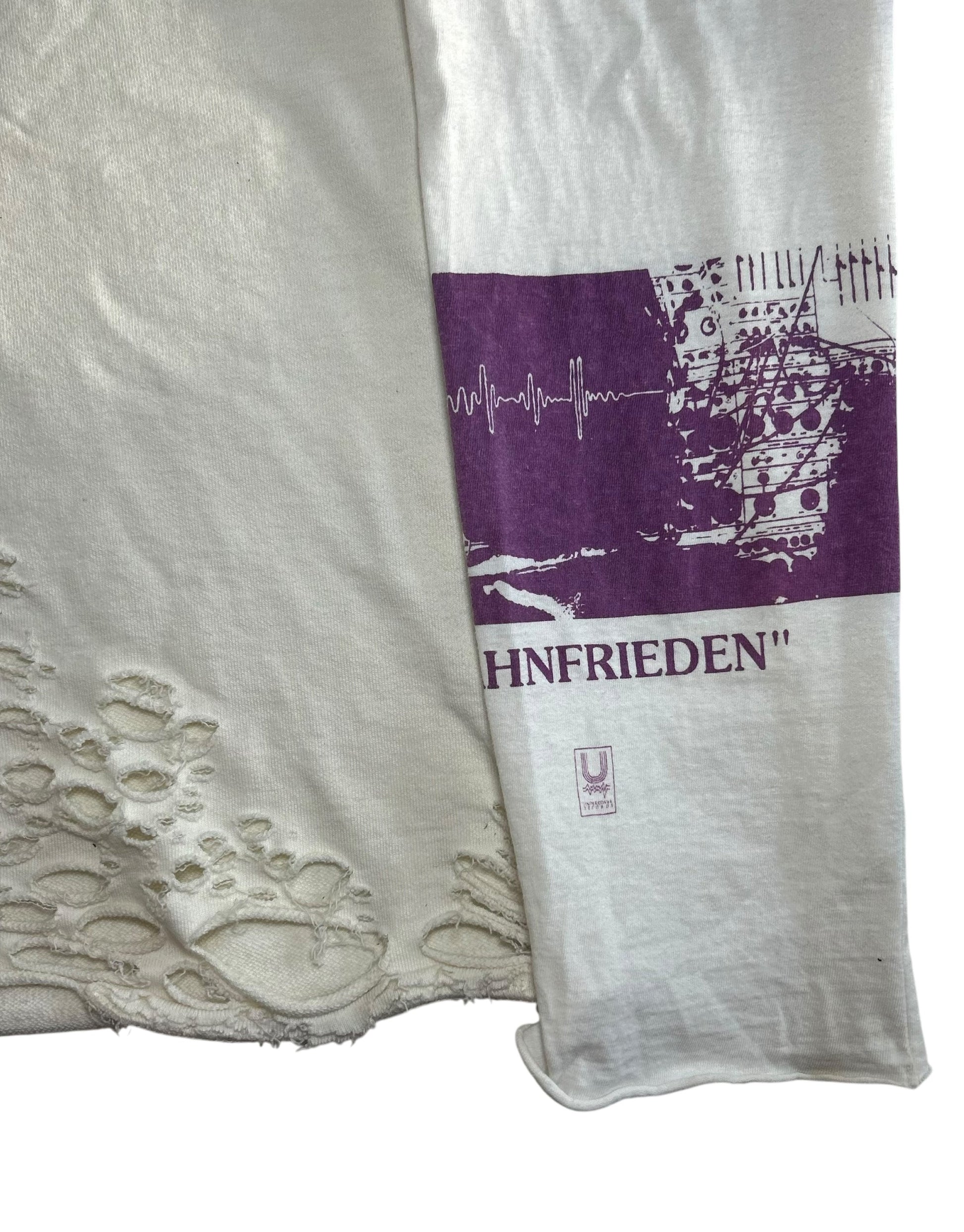 SS06 Wahnfrieden Distressed Hoodie White Undercover