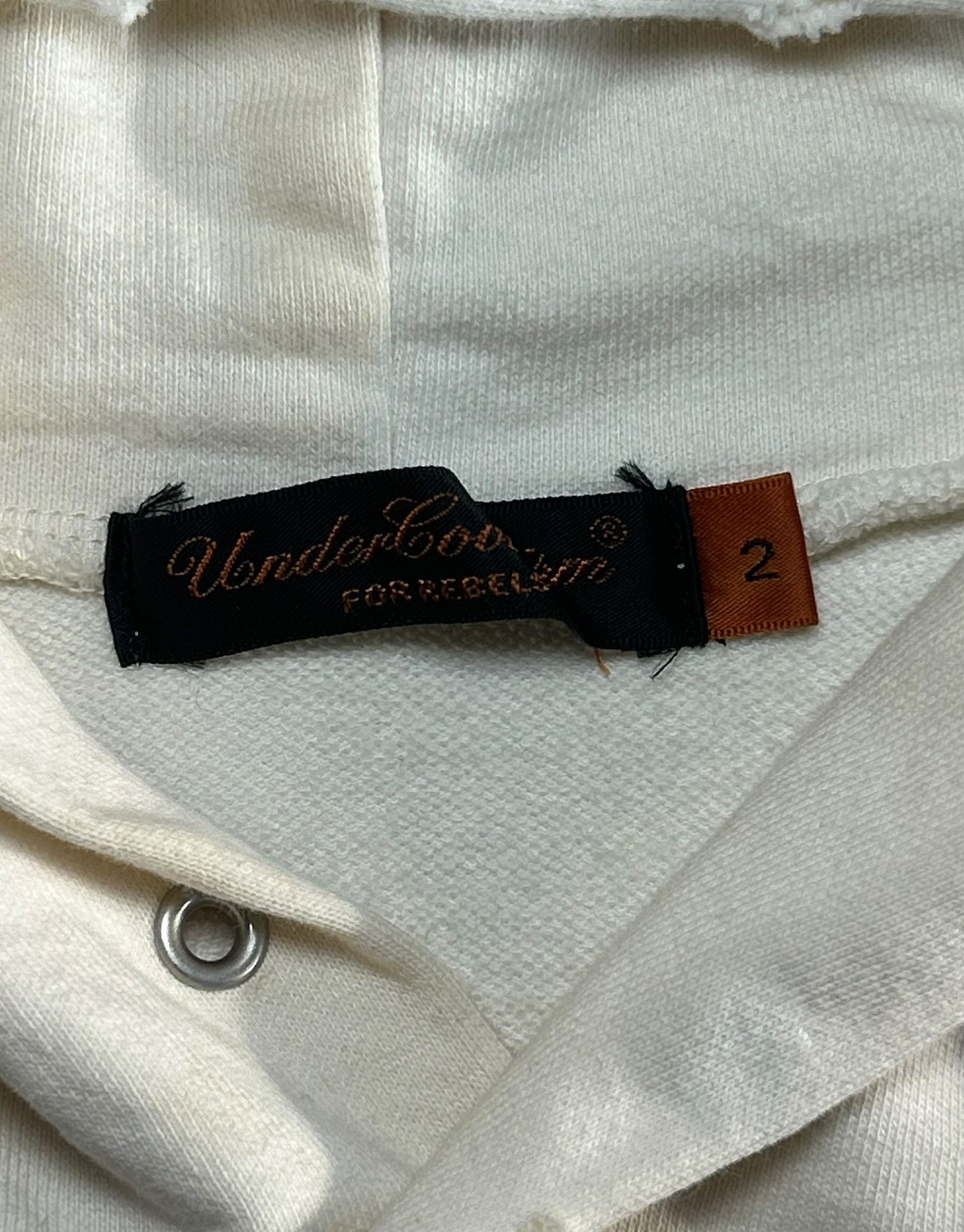 SS06 Wahnfrieden Distressed Hoodie White Undercover