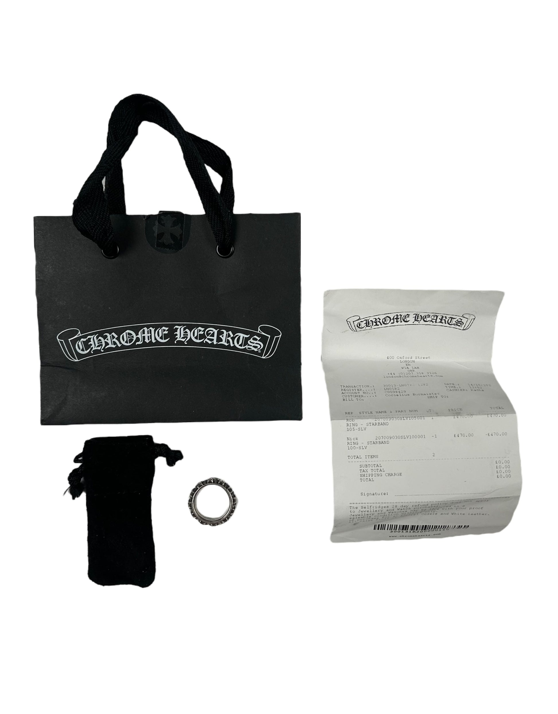 Star Band Ring Chrome Hearts