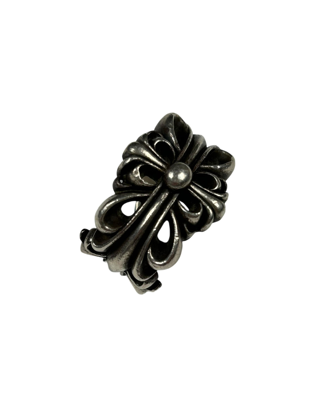 Double Floral Ring Chrome Hearts