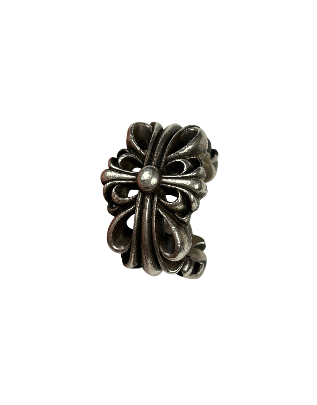 Double Floral Ring Chrome Hearts