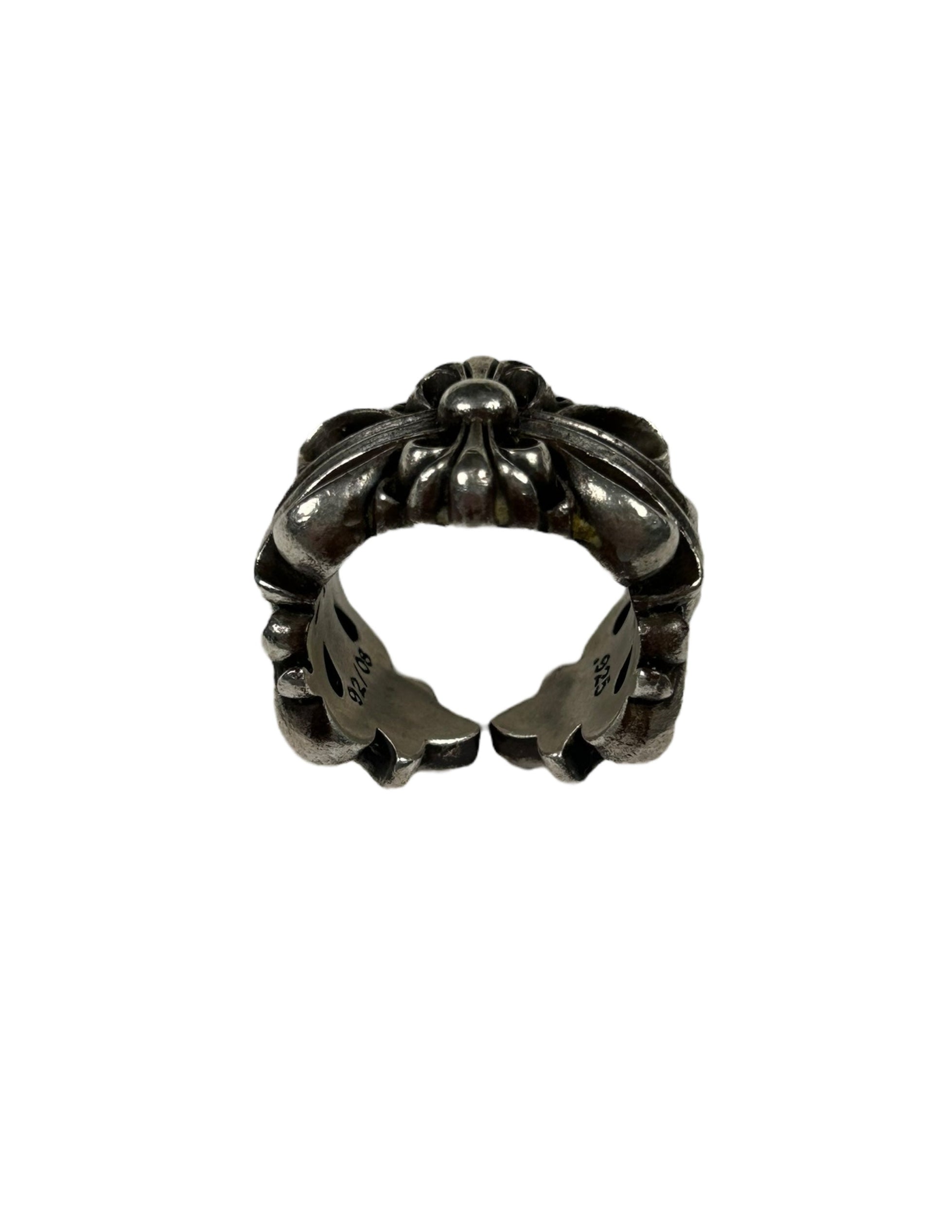 Double Floral Ring Chrome Hearts
