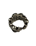 Double Floral Ring Chrome Hearts