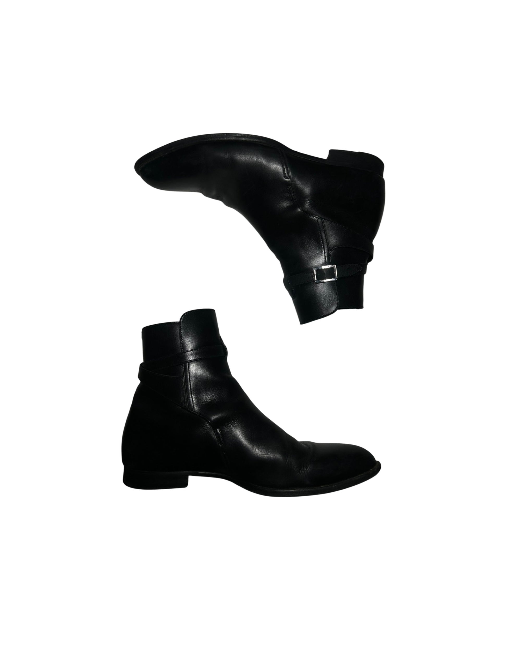 Jodhpur Black Leather Boots Celine