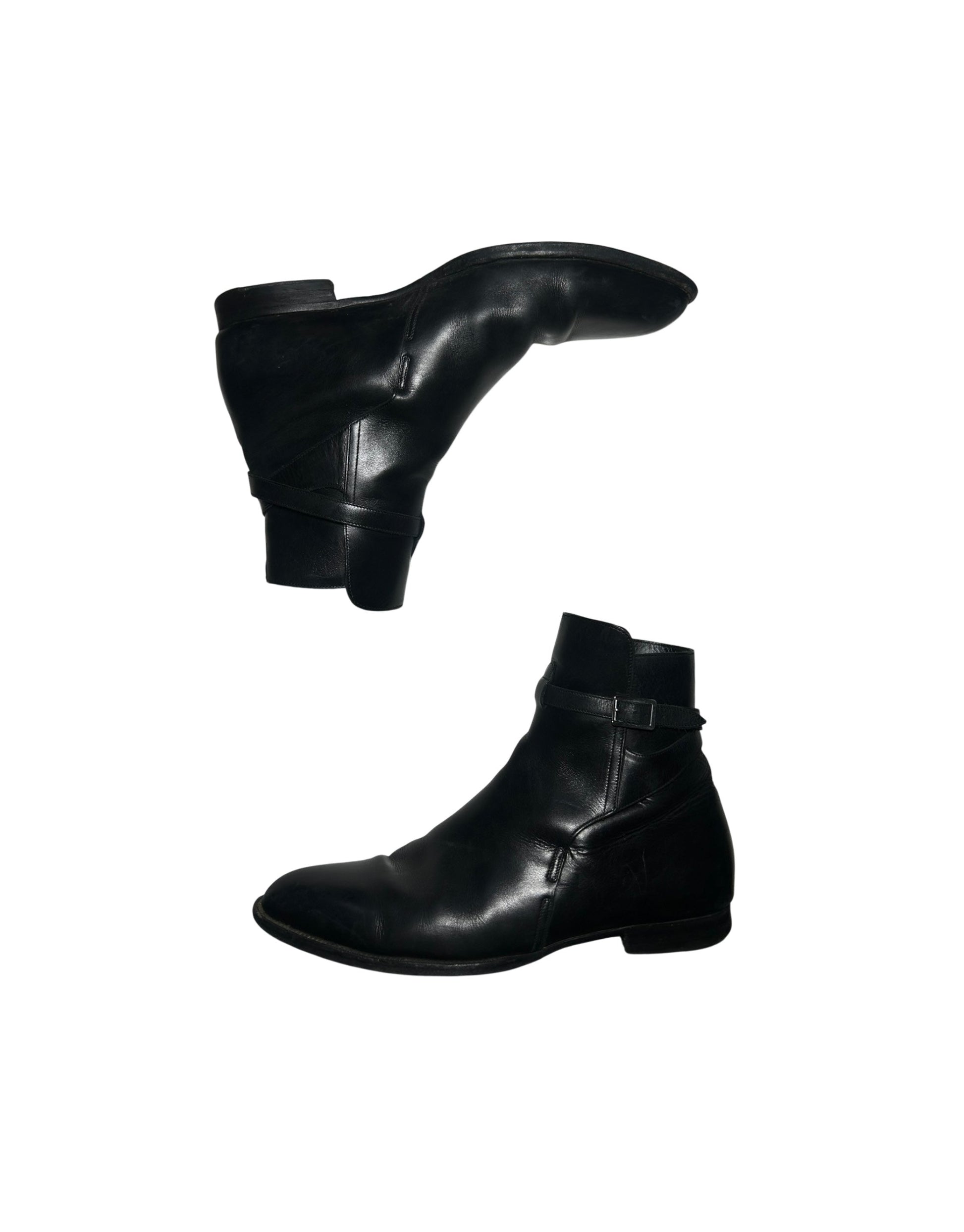 Jodhpur Black Leather Boots Celine