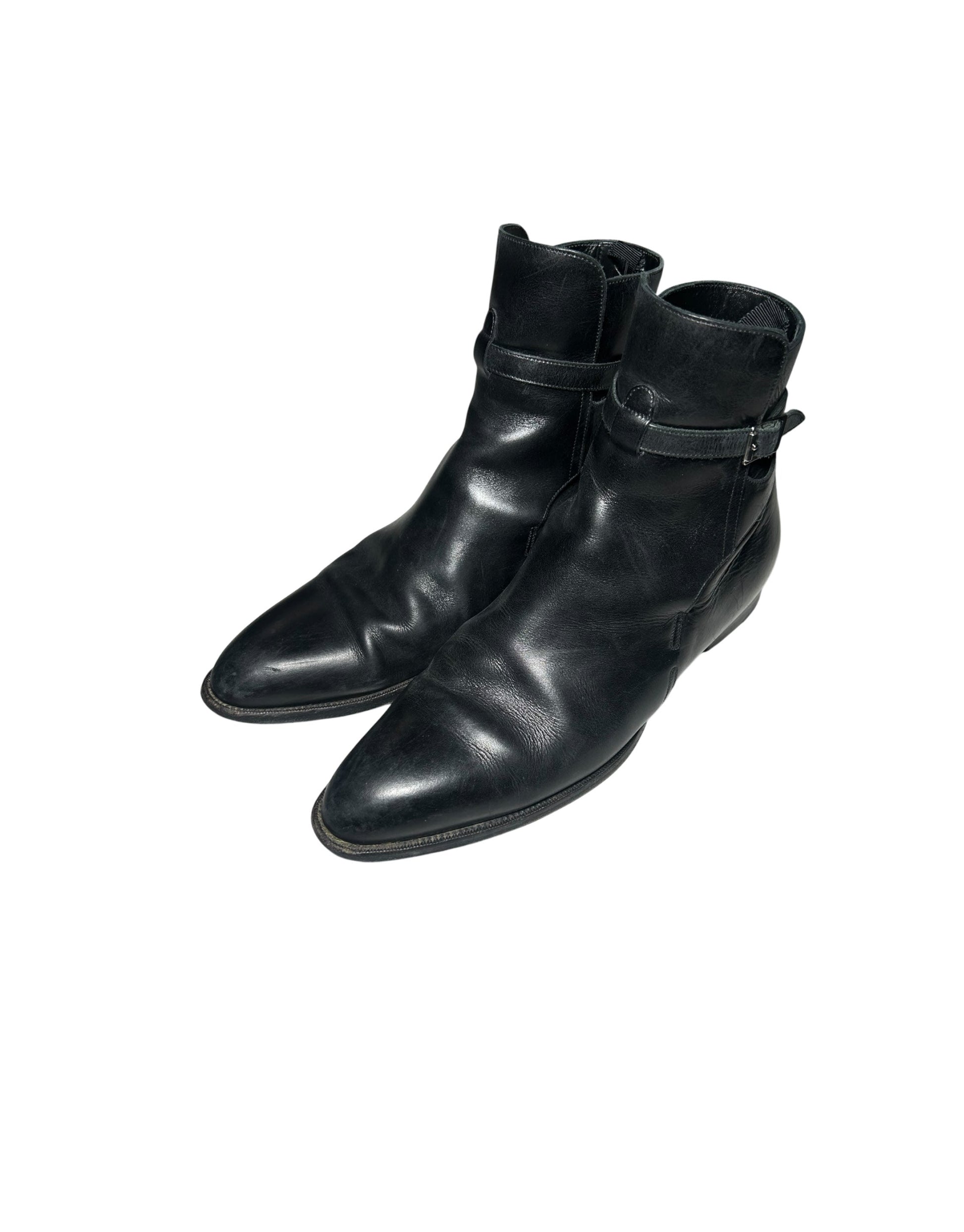 Jodhpur Black Leather Boots Celine