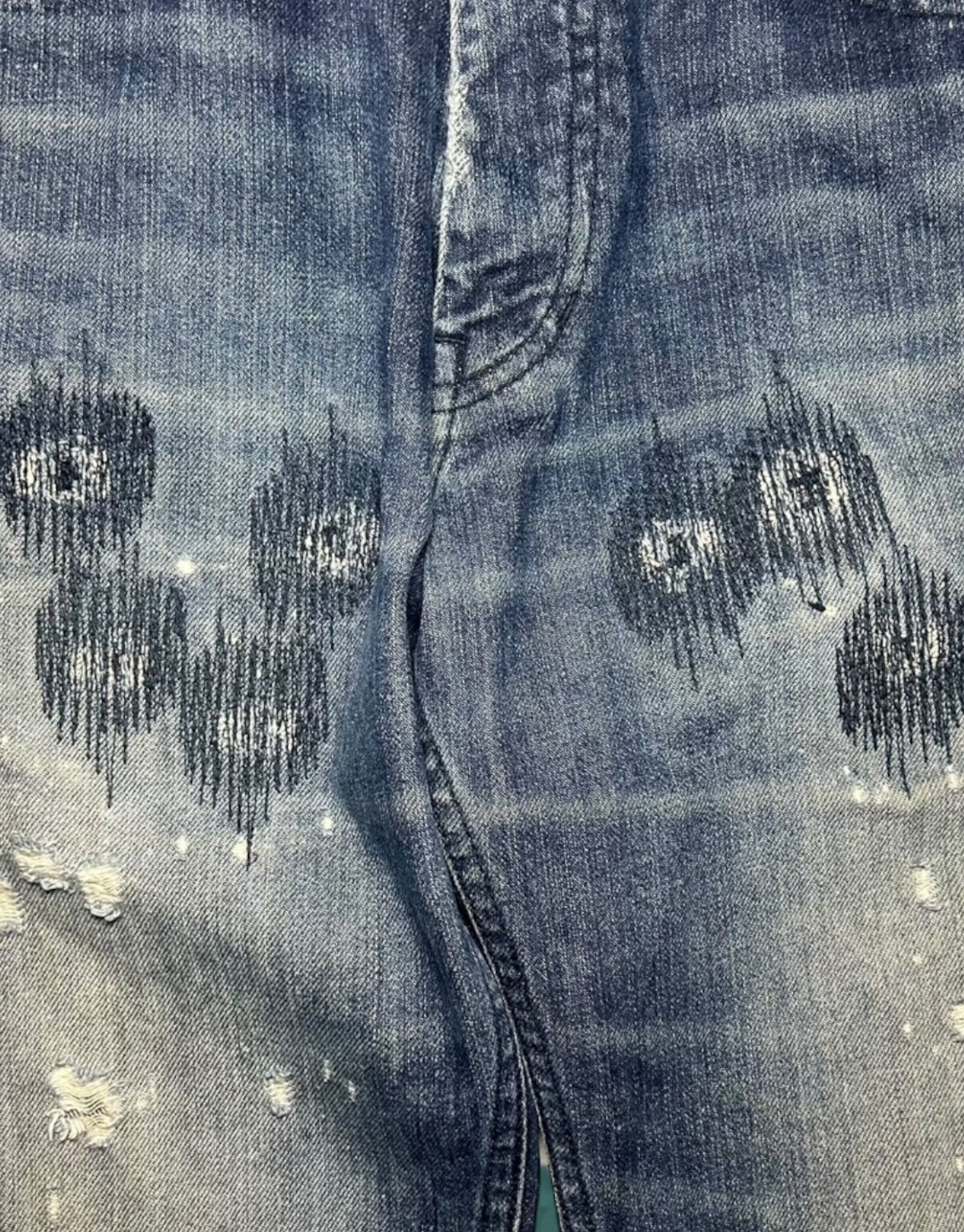 AW01 Bullet Hole Distressed Denim Number (N)ine