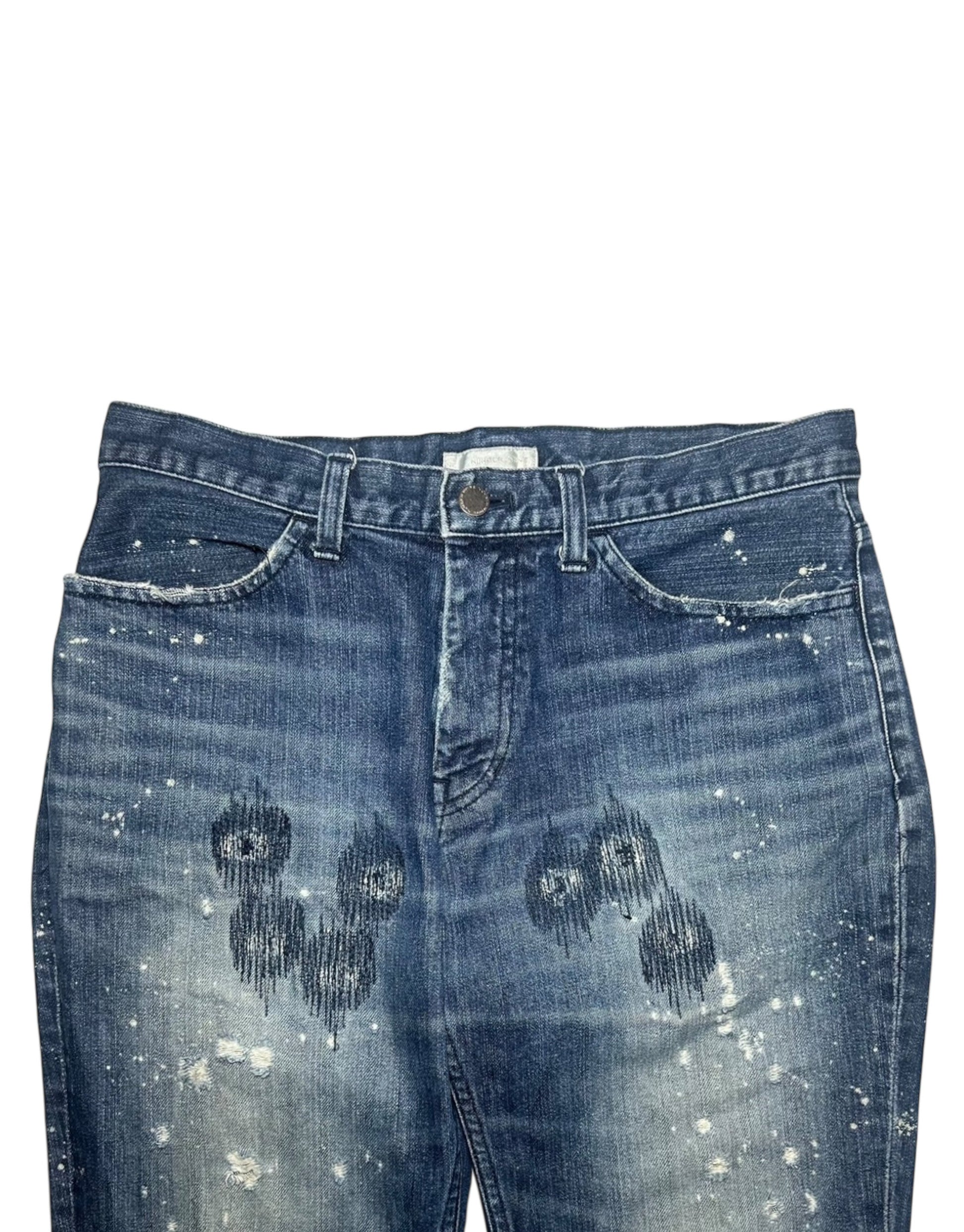 AW01 Bullet Hole Distressed Denim Number (N)ine
