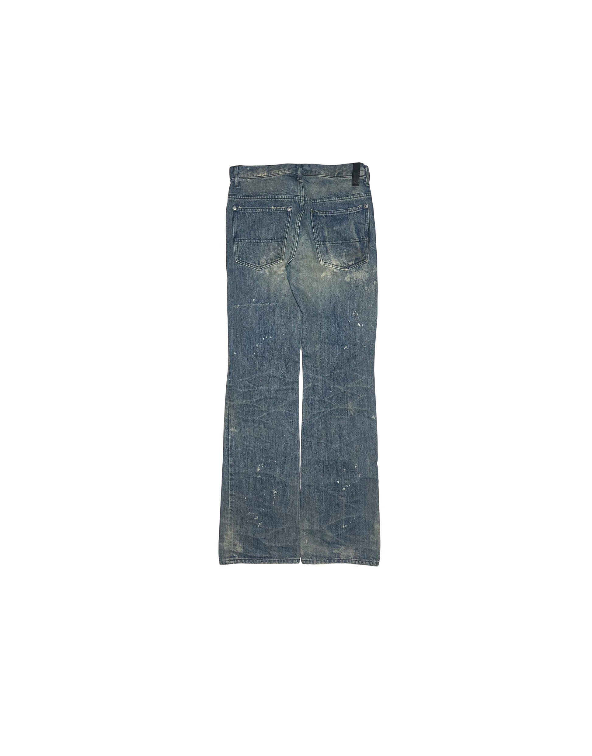 AW12 Cowhide Leather Bootcut Jeans Isamu Katayama Backlash