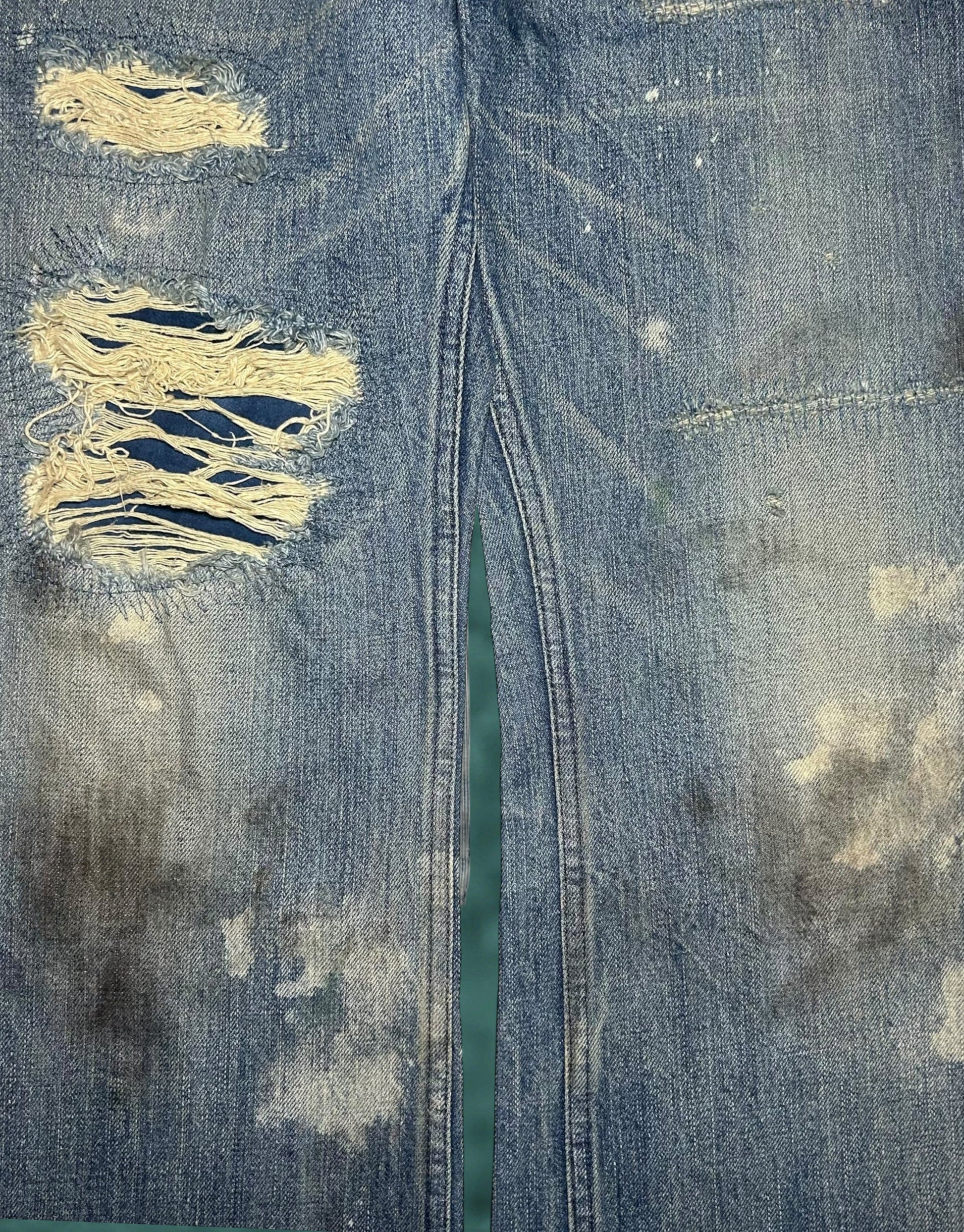 AW12 Cowhide Leather Bootcut Jeans Isamu Katayama Backlash