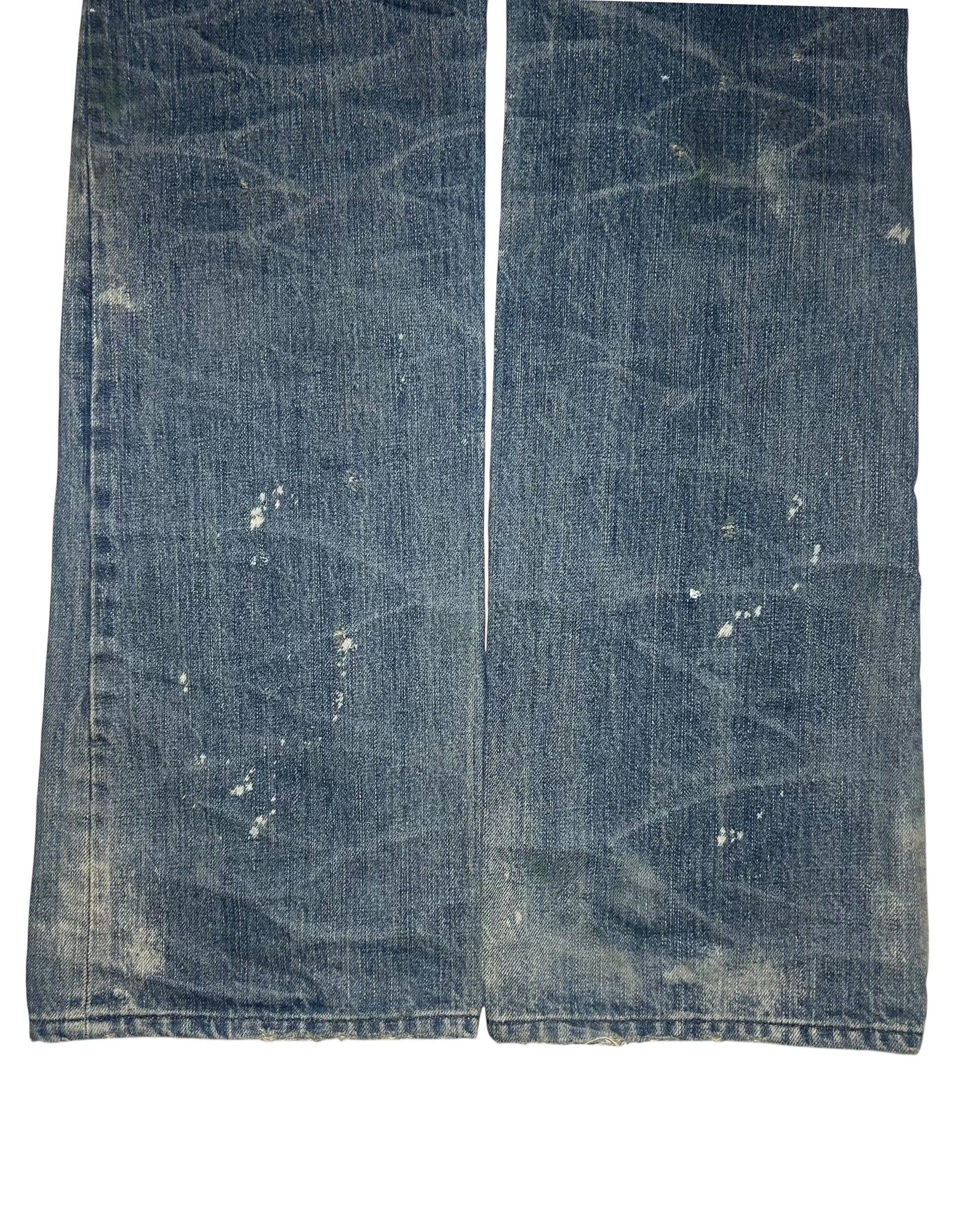 AW12 Cowhide Leather Bootcut Jeans Isamu Katayama Backlash