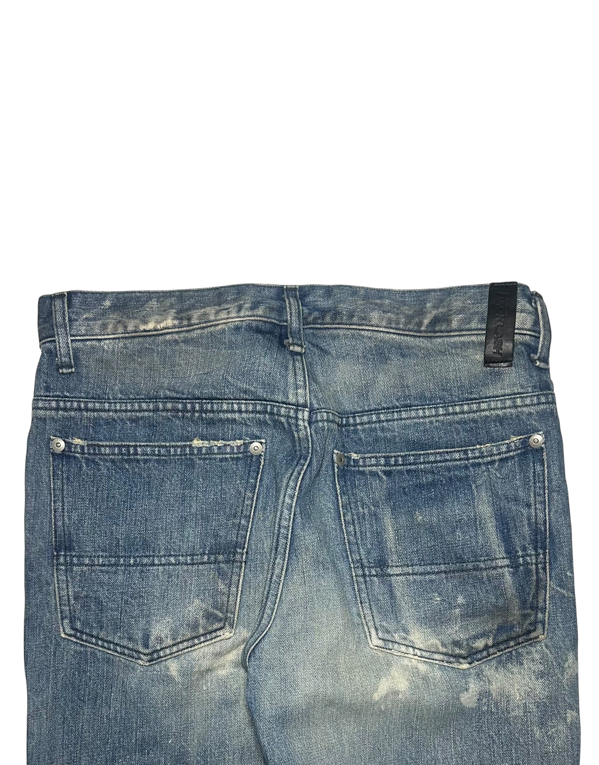 AW12 Cowhide Leather Bootcut Jeans Isamu Katayama Backlash