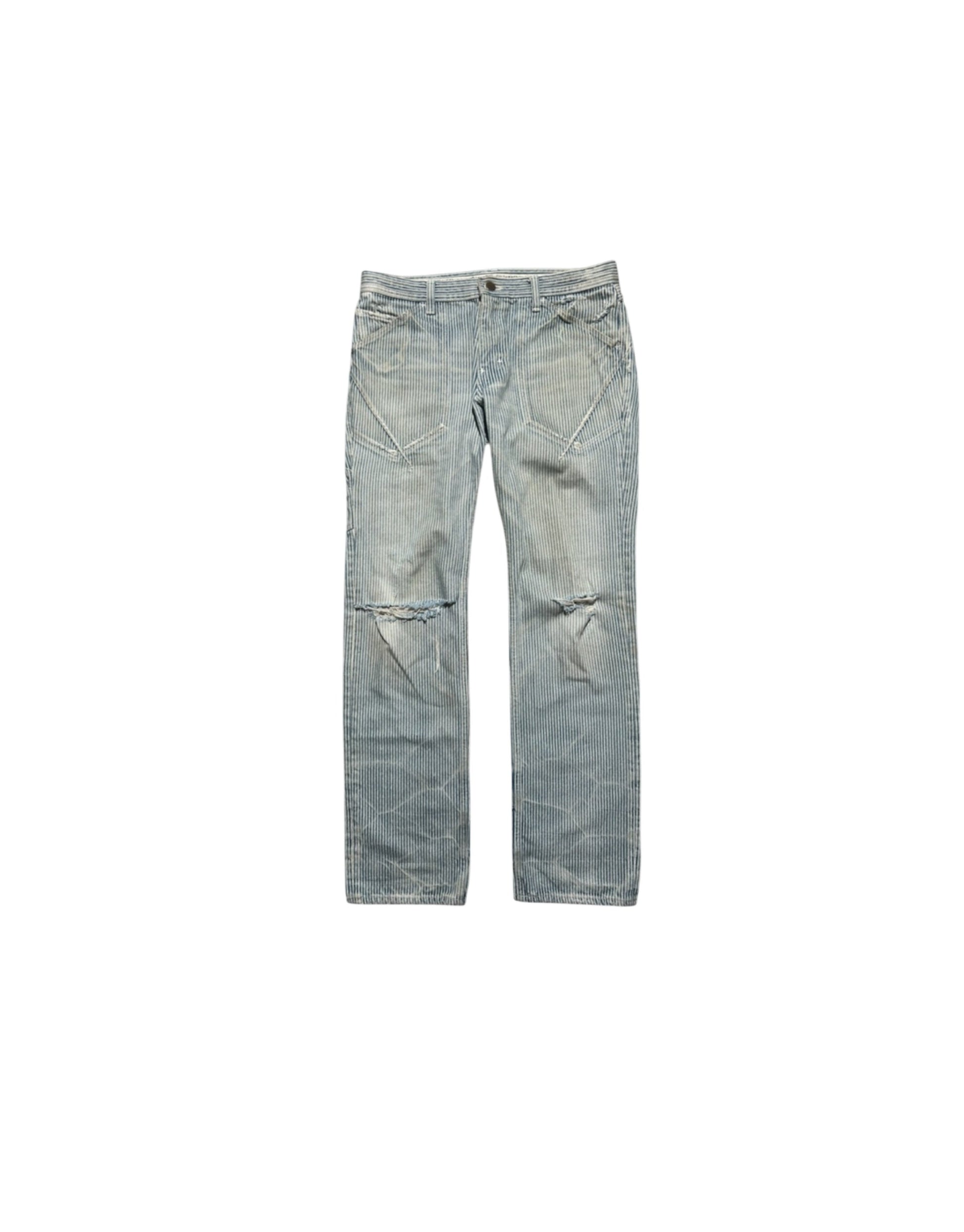 SS08 Destroyed Hickory Stripe Denim Number (N)ine