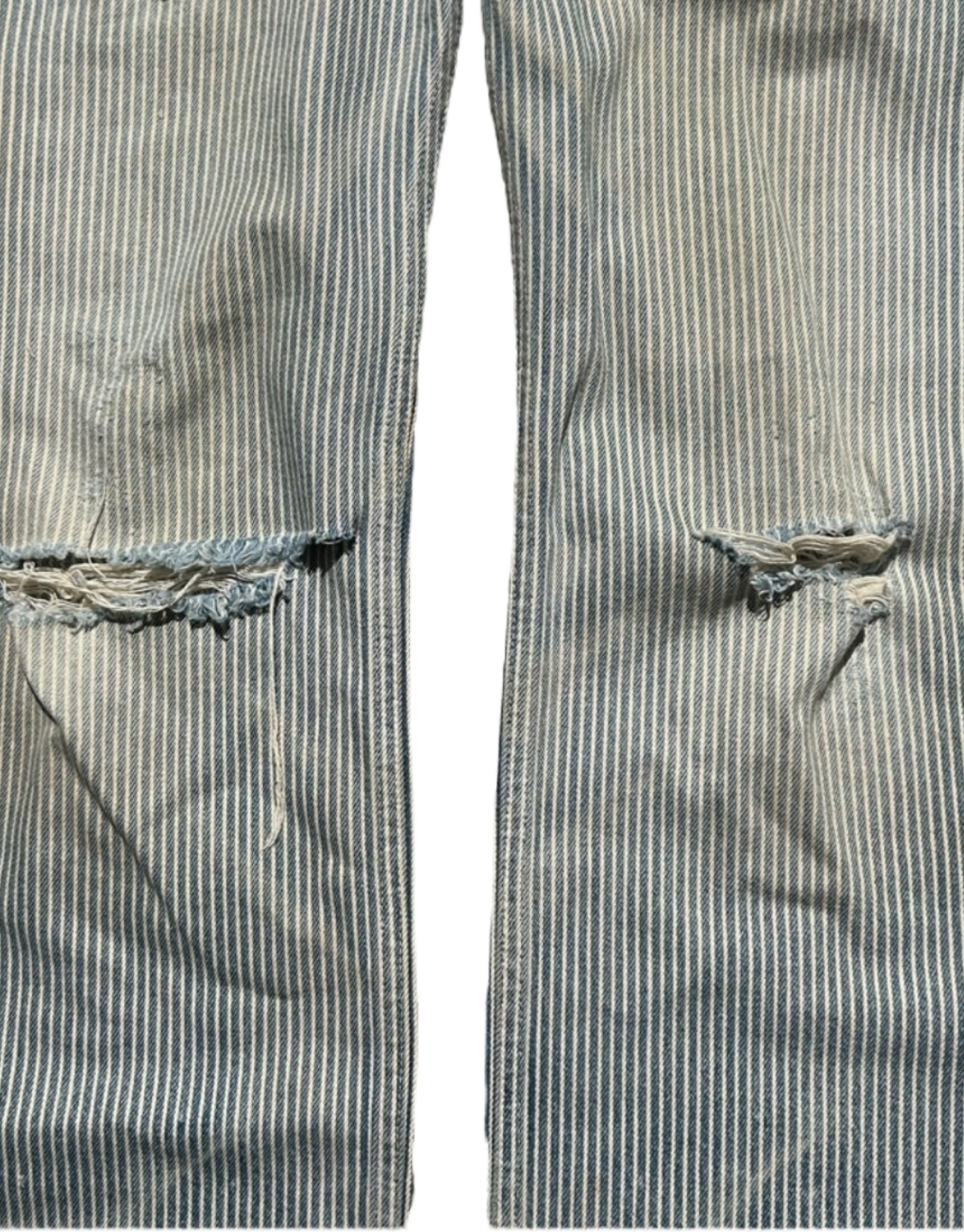 SS08 Destroyed Hickory Stripe Denim Number (N)ine