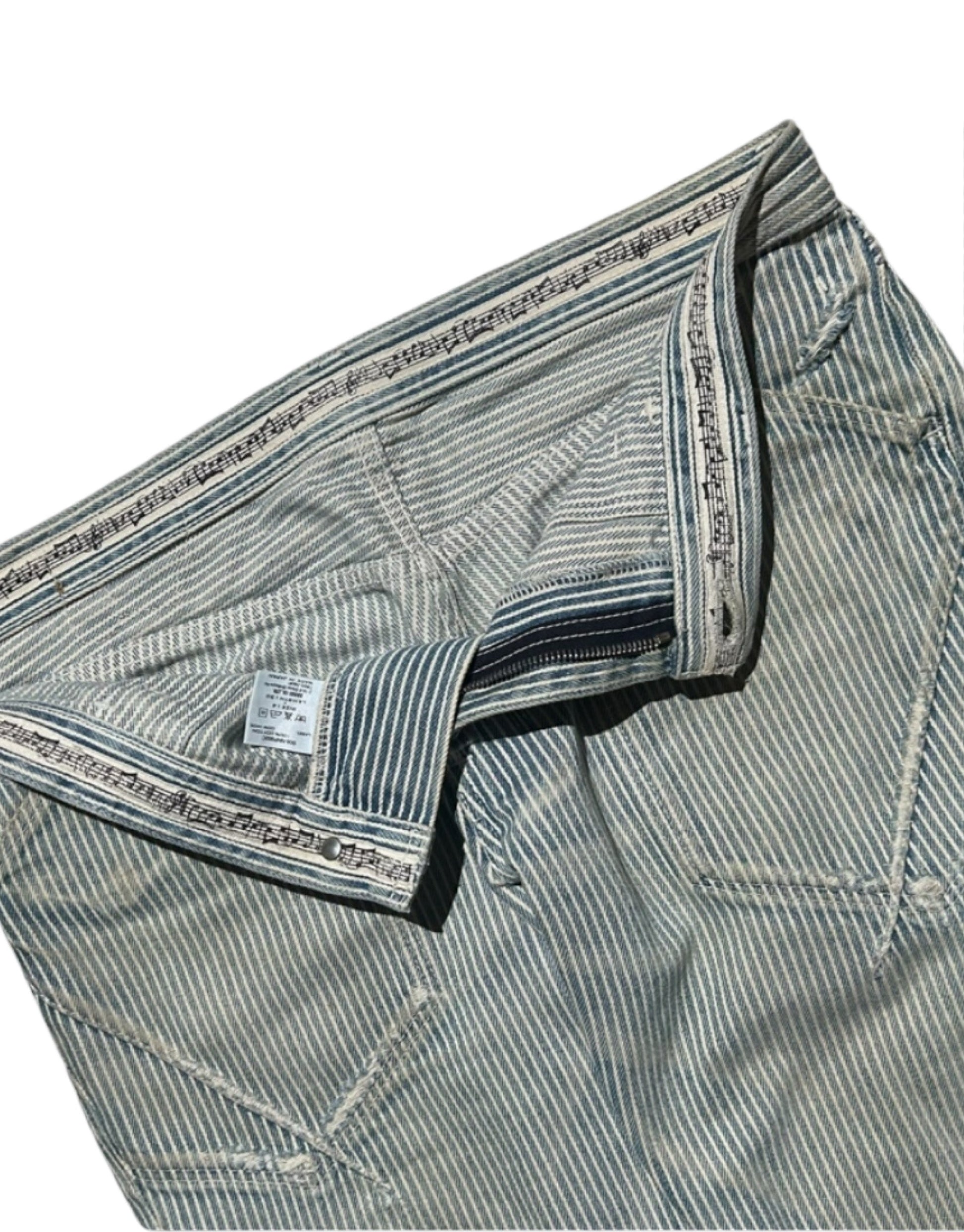 SS08 Destroyed Hickory Stripe Denim Number (N)ine