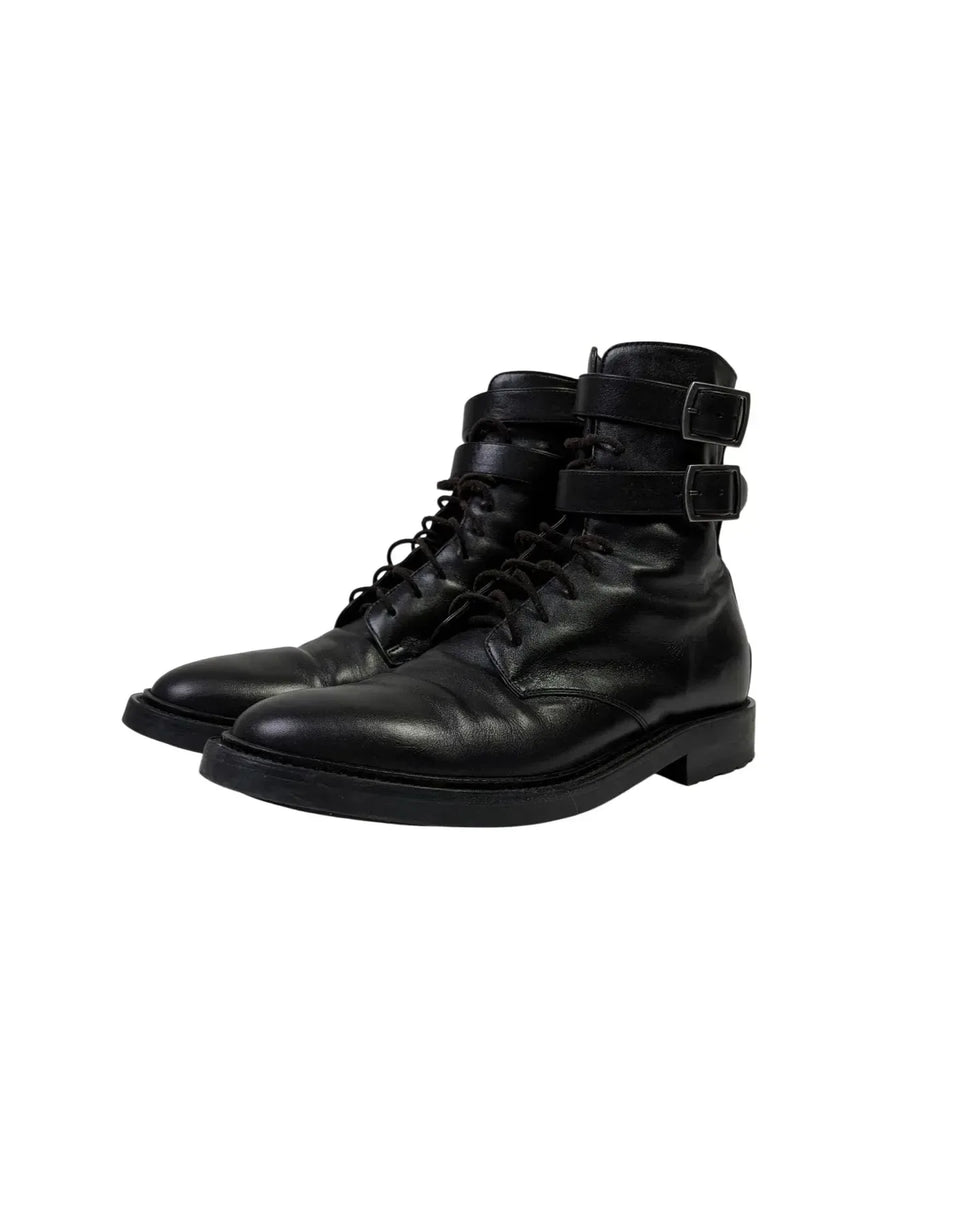 Saint Laurent Army 20 Laced Up Boot Black SH1076426 · made in Italy