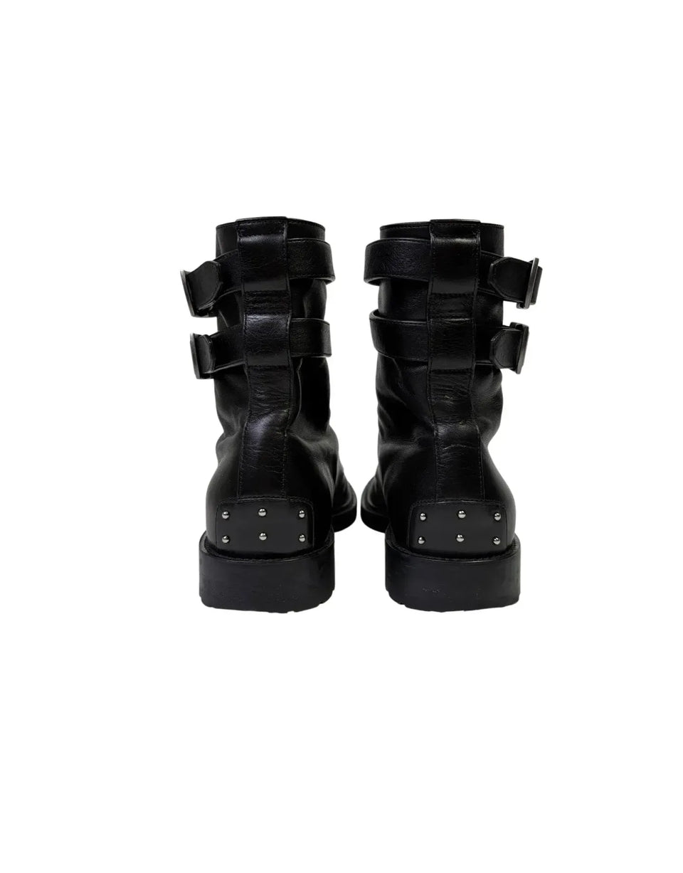 Saint Laurent Army 20 Laced Up Boot Black SH1076426 · made in Italy