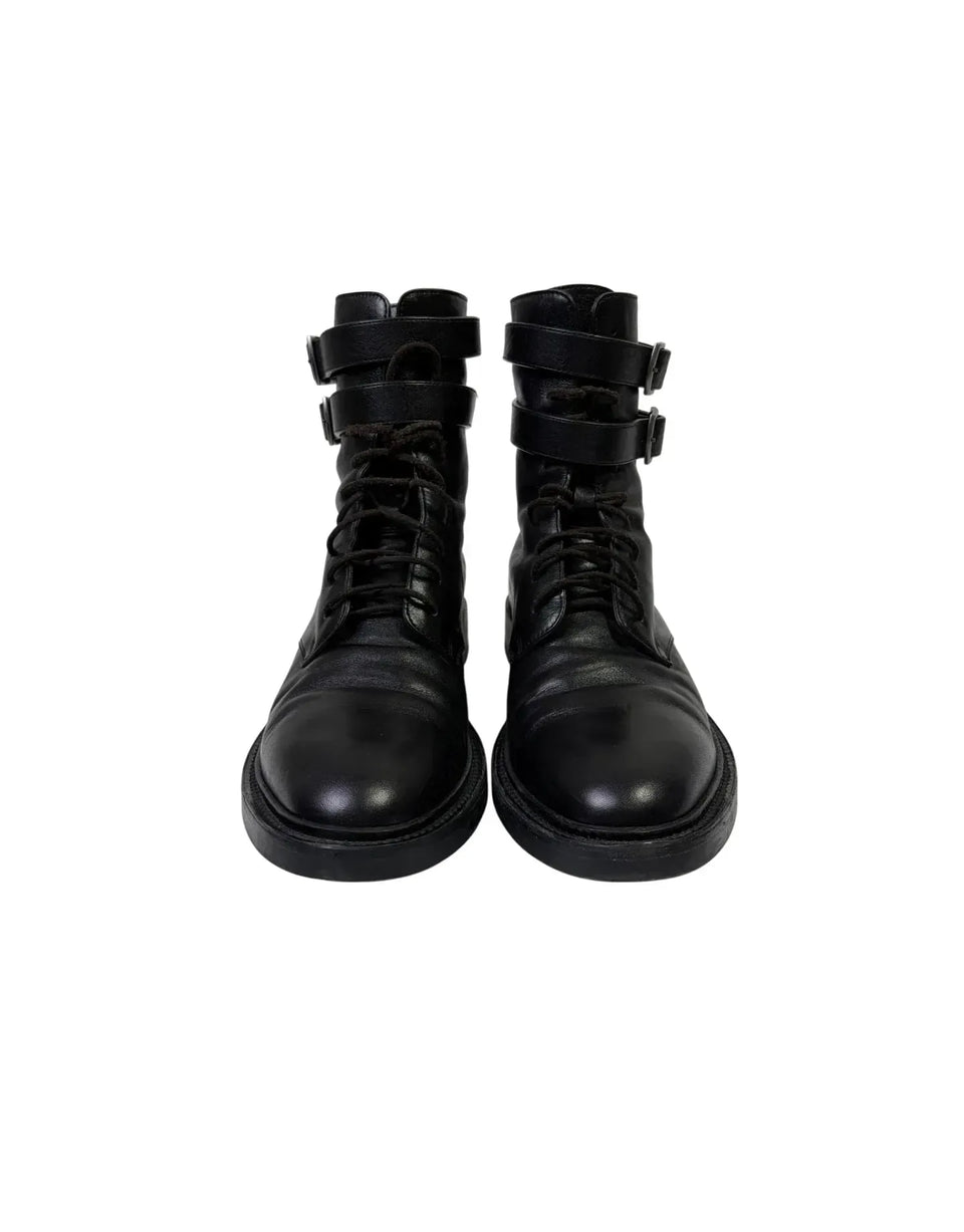 Saint Laurent Army 20 Laced Up Boot Black SH1076426 · made in Italy