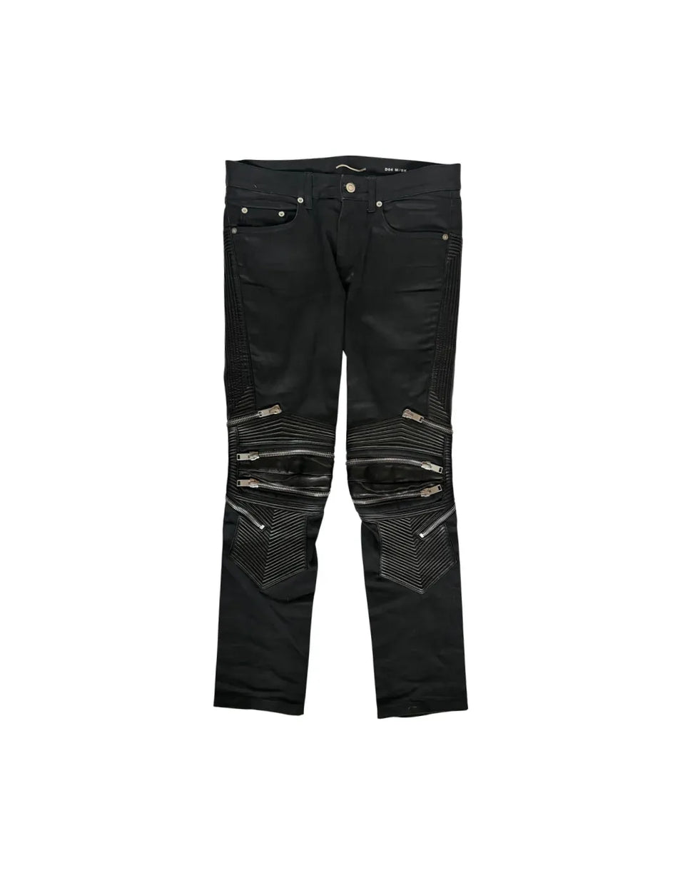 Saint Laurent FW14 FW14 D04 Leather Moto Biker Denim TO1069126