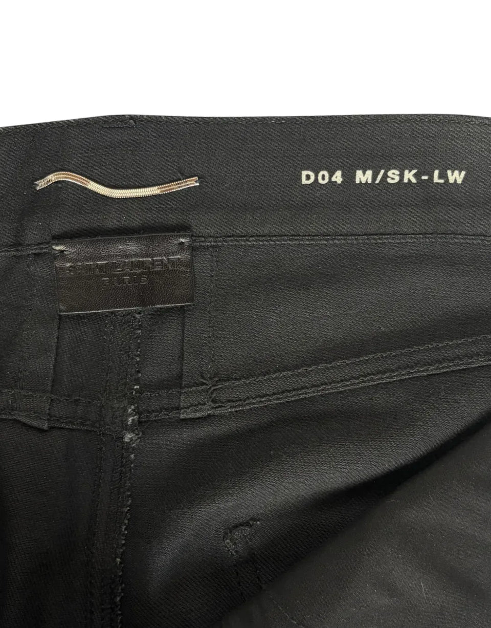Saint Laurent FW14 FW14 D04 Leather Moto Biker Denim TO1069126