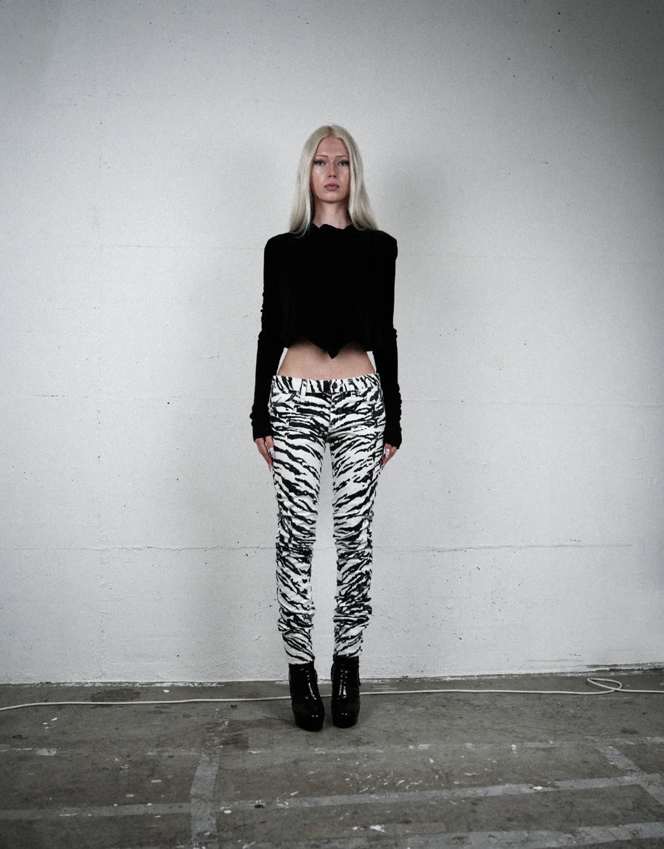 Saint Laurent SS14 SS14 D01 Zebra Denim TO1074626