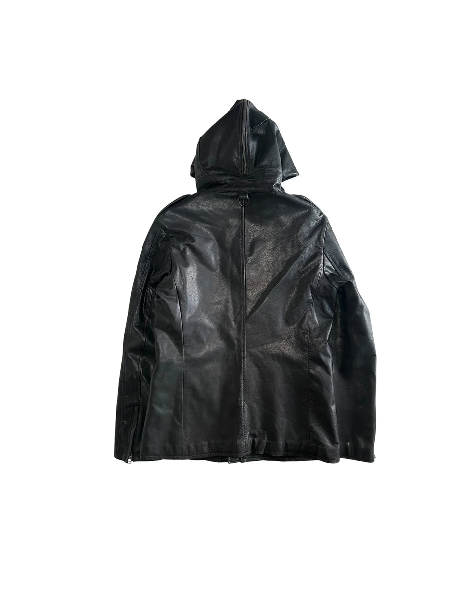 AW07 Gasmask Cargo Goat Leather Jacket Yasuyuki Ishii