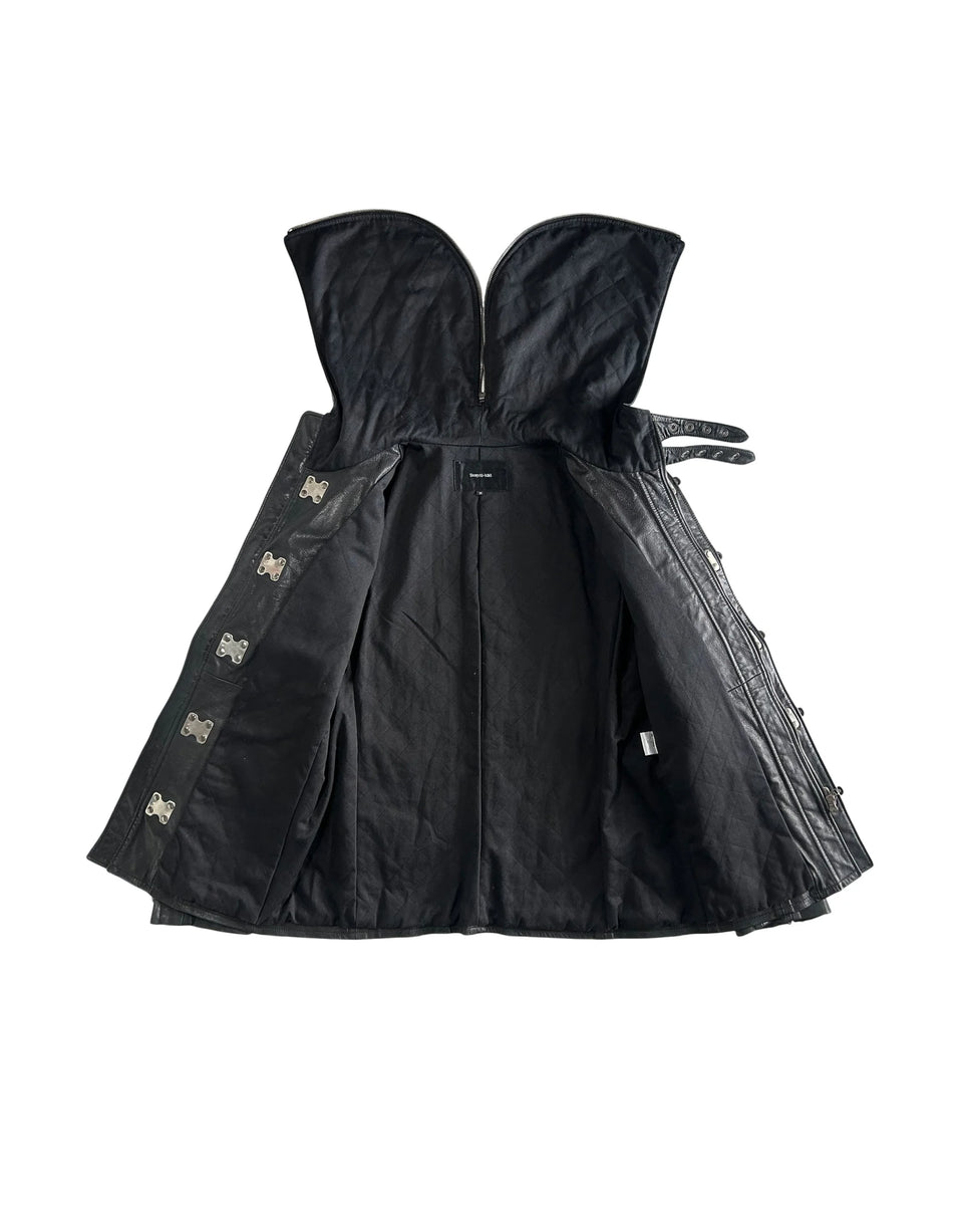 AW07 Gasmask Cargo Goat Leather Jacket Yasuyuki Ishii