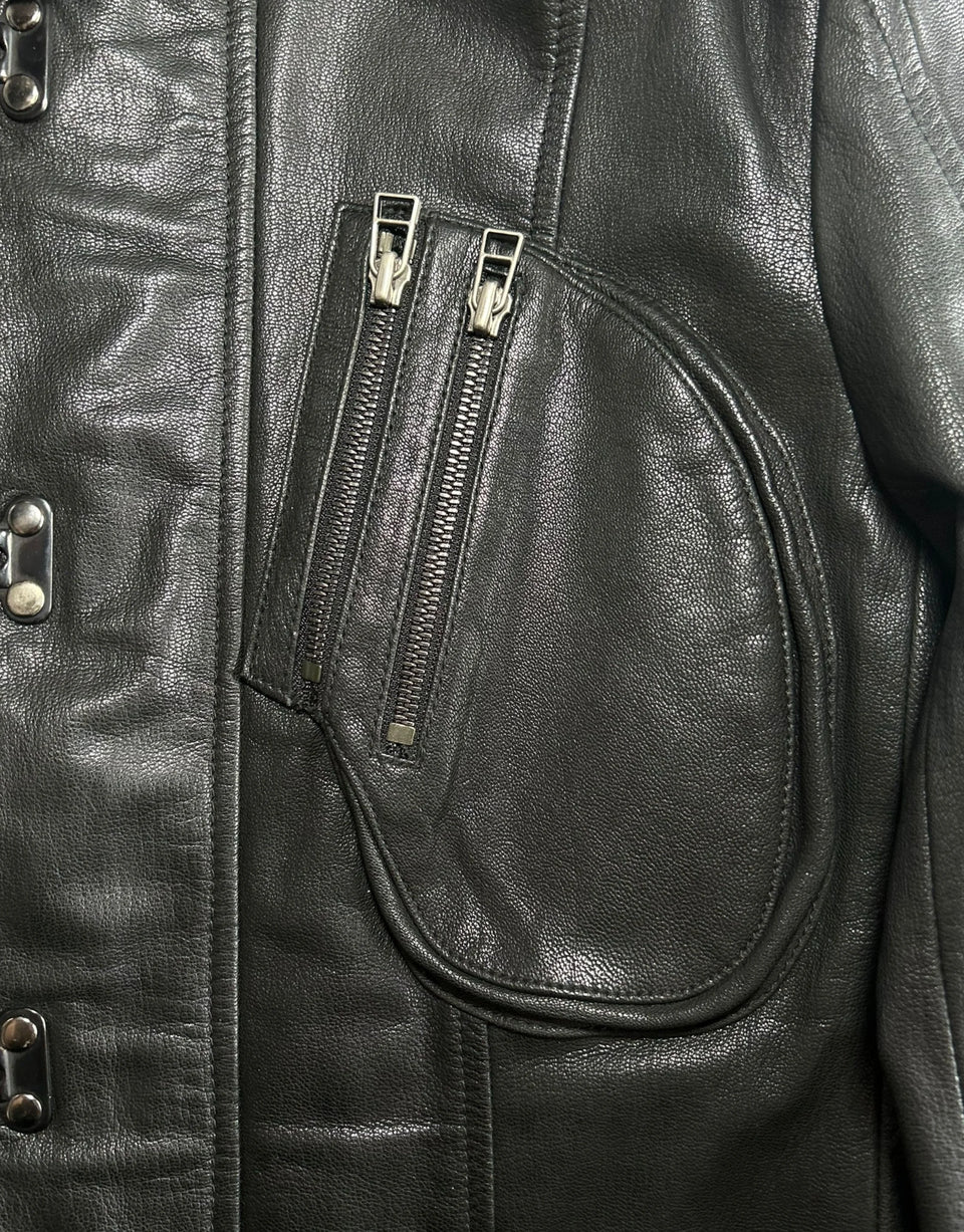 AW07 Gasmask Cargo Goat Leather Jacket Yasuyuki Ishii