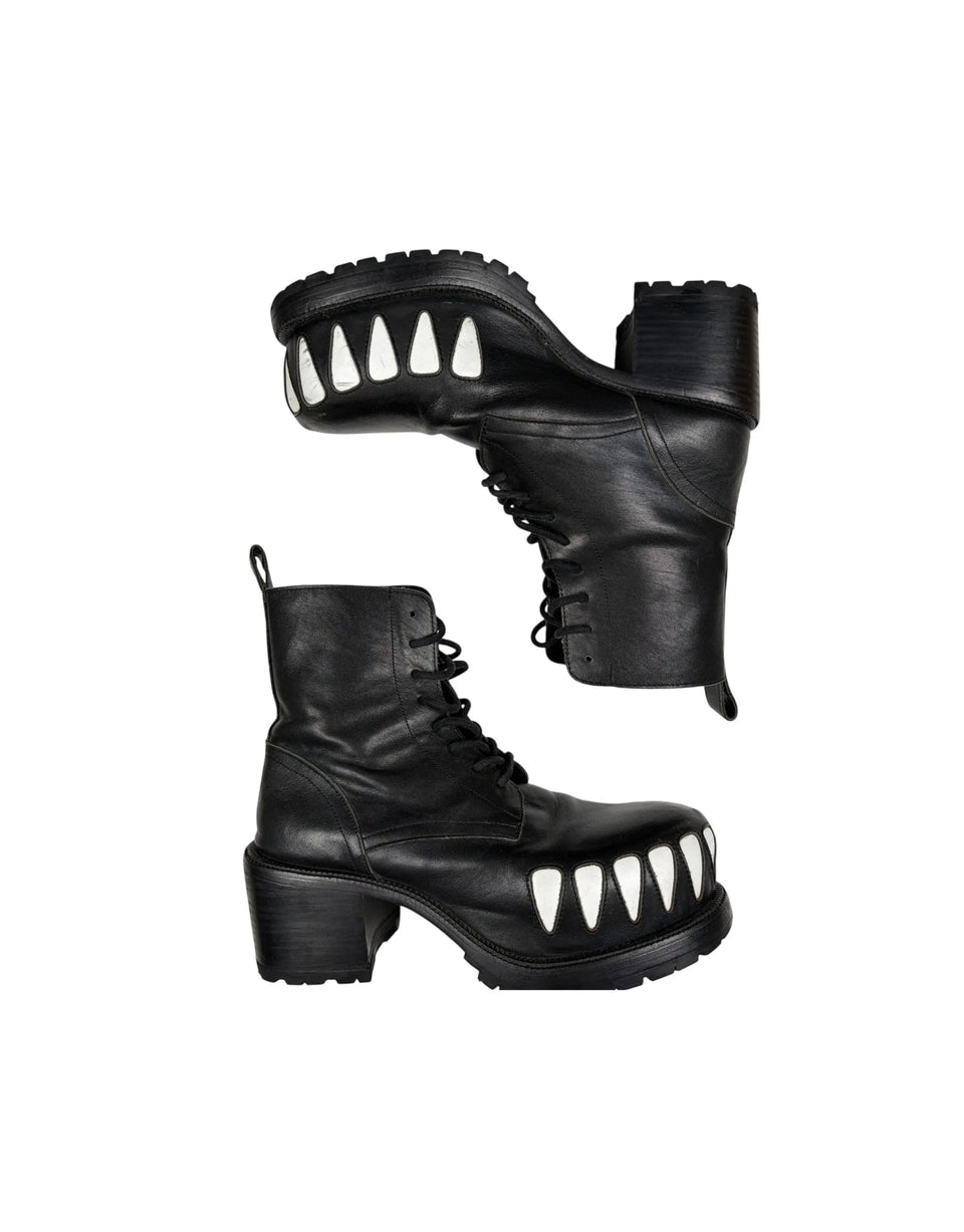 Walter Van Beirendonck FW22 Hyper Glam 85mm Leather Boots Walter Van Beirendonck