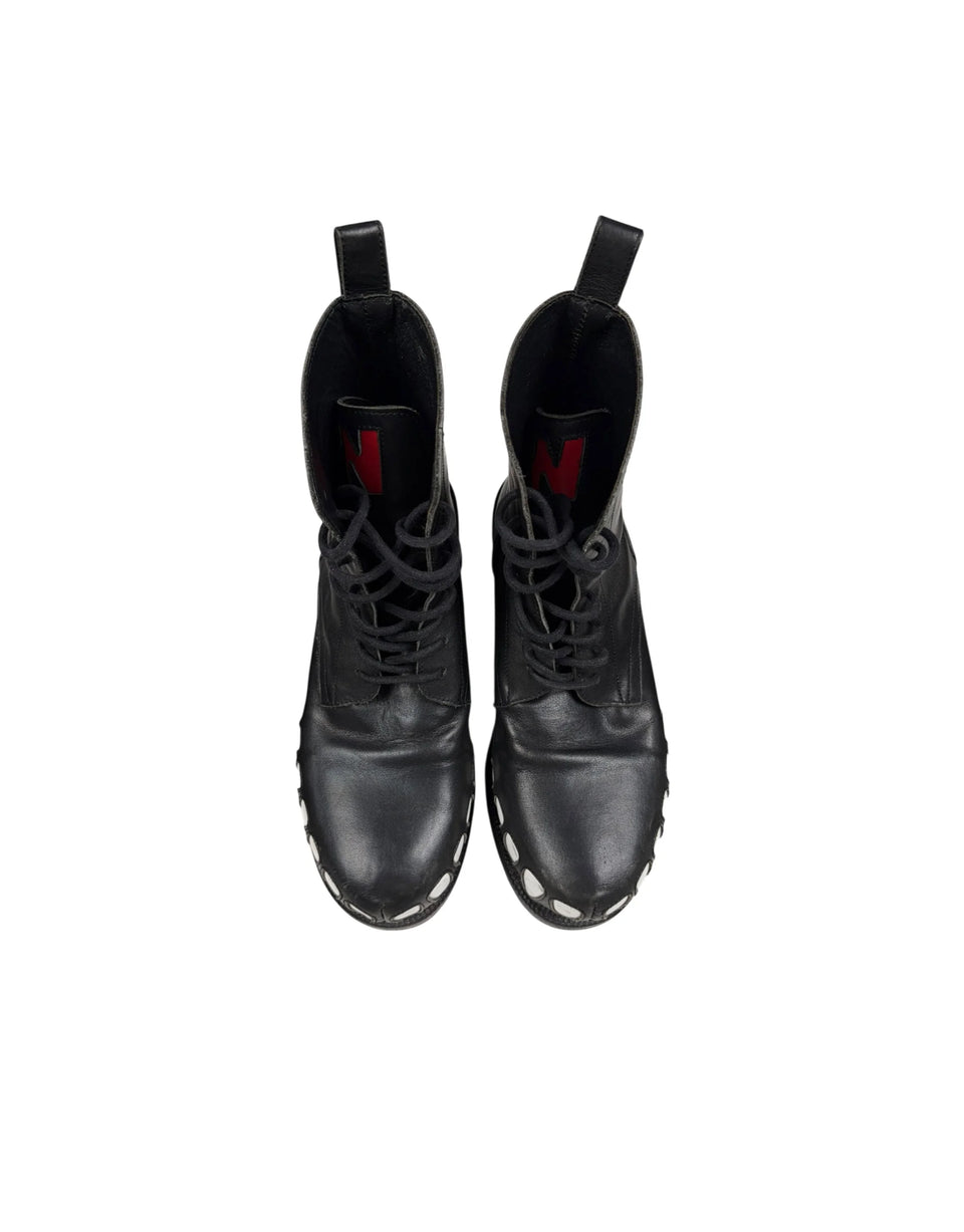 FW22 Hyper Glam 85mm Leather Boots Walter Van Beirendonck