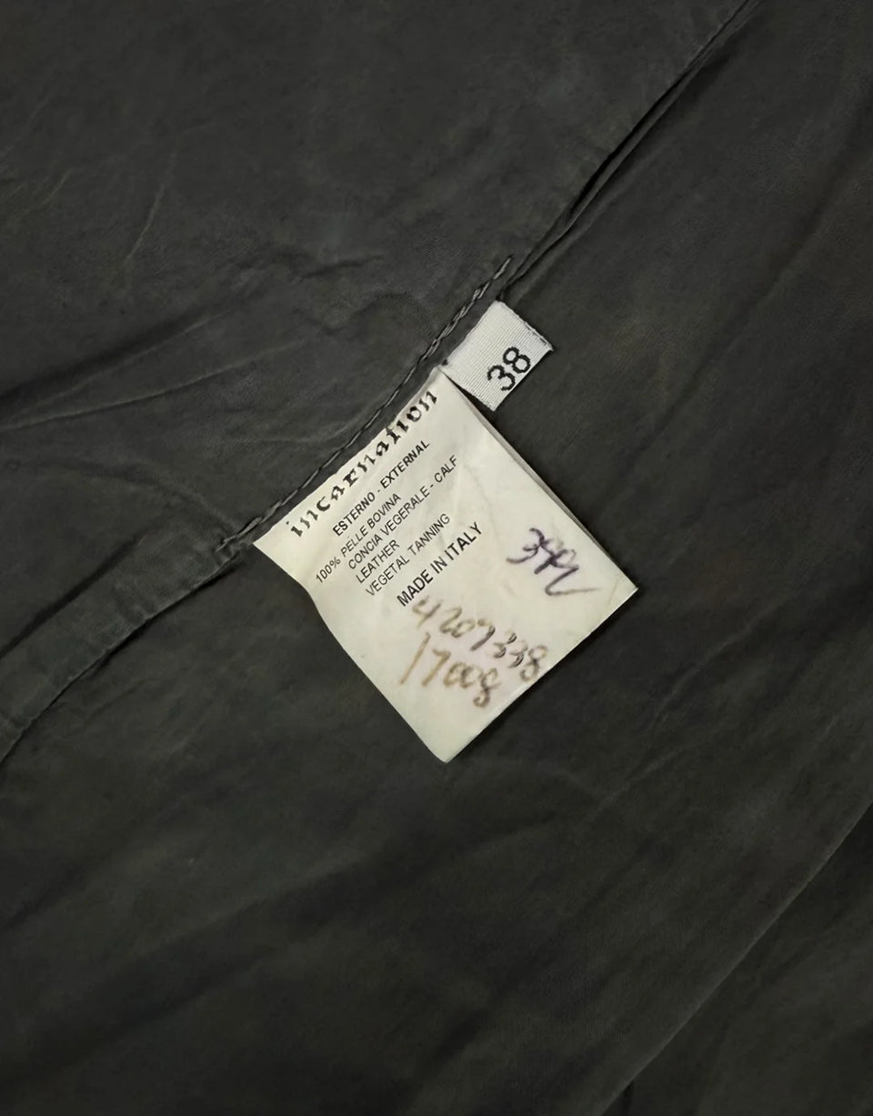 Sample Leather Wrap Skirt Incarnation