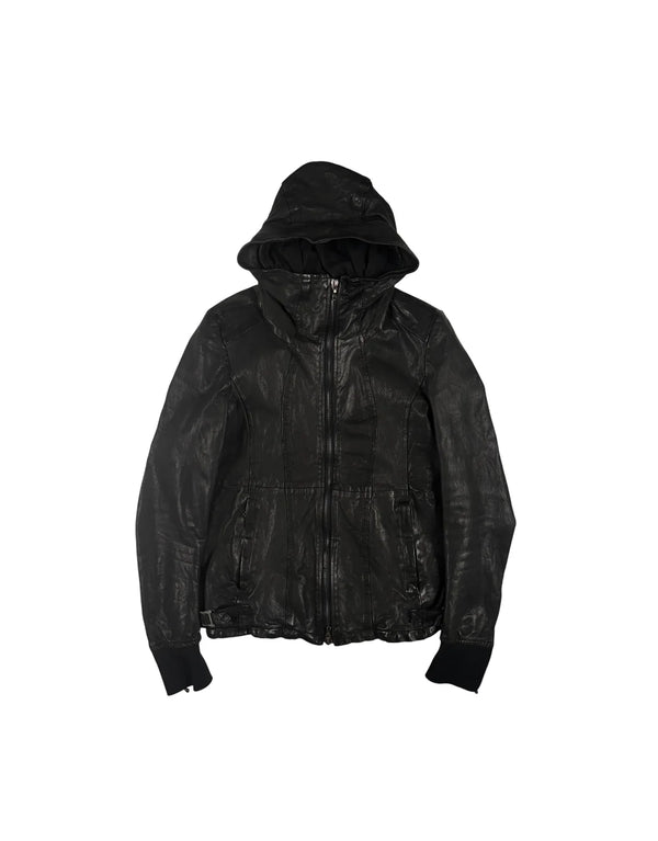 Slim Cowhide Leather Jacket Attachment