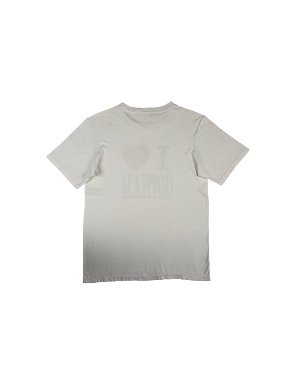 SS02 I Love Gotham Red Heart Shirt White Number (N)ine