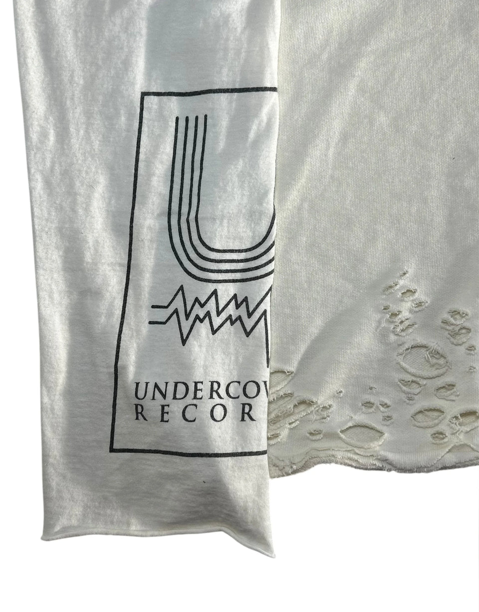 SS06 Wahnfrieden Distressed Hoodie White Undercover