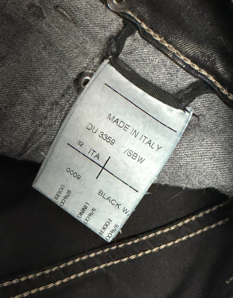 Torrence Cut Denim Black Rick Owens DRKSHDW