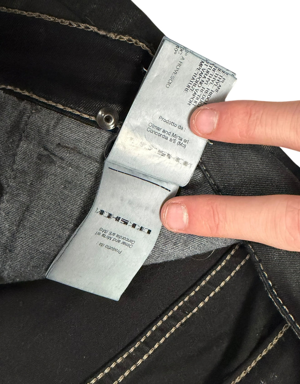 Torrence Cut Denim Black Rick Owens DRKSHDW
