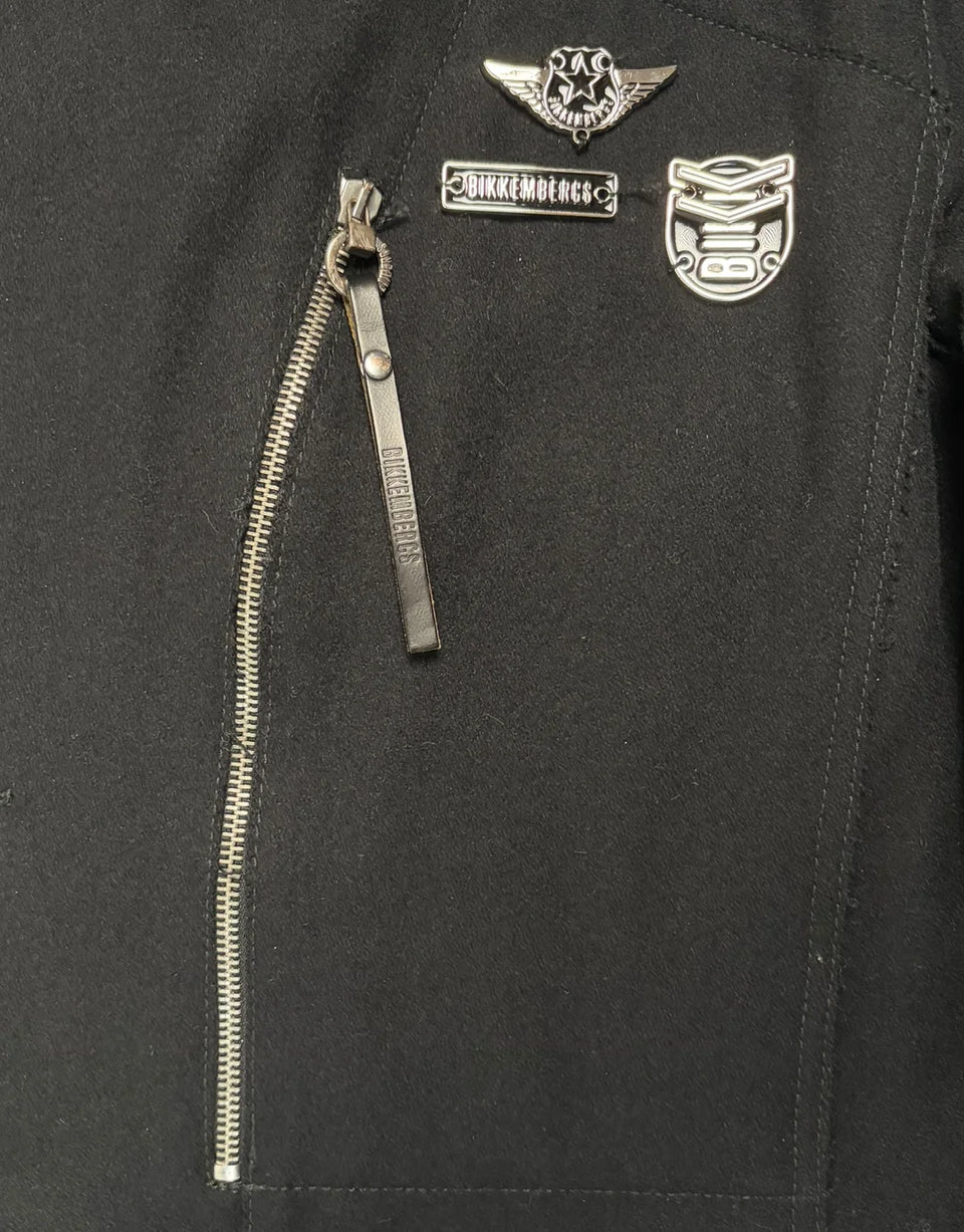 Zip Pin Wool Coat - Product Image