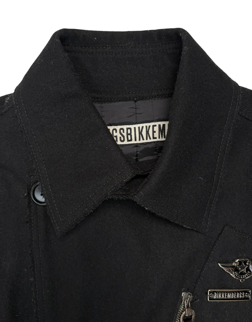 Zip Pin Wool Coat - Product Image